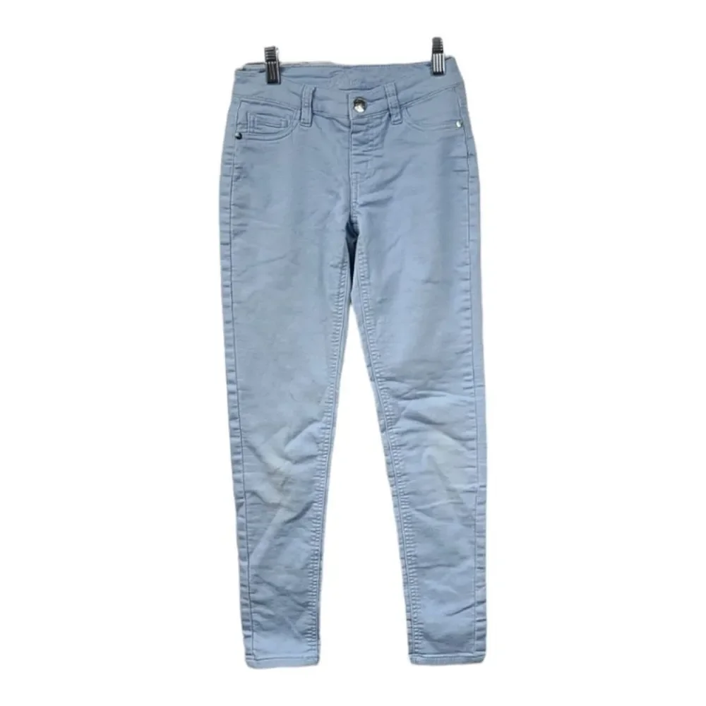 Justice Girls 12 Slim Jeggings Light Wash Pull On Skinny Jeans Stretch School